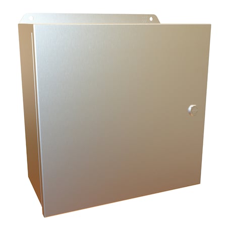 Hammond 1/4 Turn Latch Electrical Enclosures, 12 in H, 6 in D, 12 in W, NEMA 4X, 316 Stainless Steel EJ12126S16